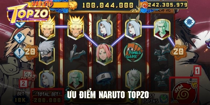 Ưu điểm cuốn hút của phiên bản Naruto tại hệ thống Topzo